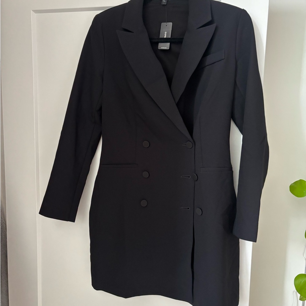 Express Black Double-Breasted Blazer